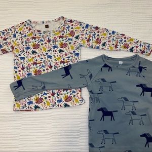 Set of two Tea Collection long sleeve girls tops